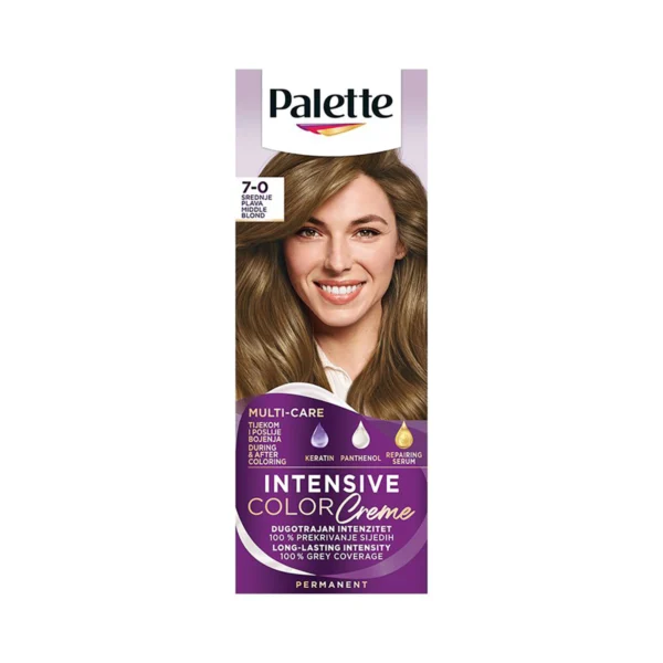 Palette farba za kosu 7-0 Srednje plava
