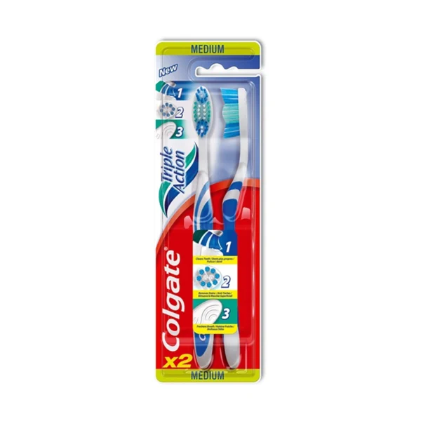 Colgate cetkica Triple Action Medium 2/1