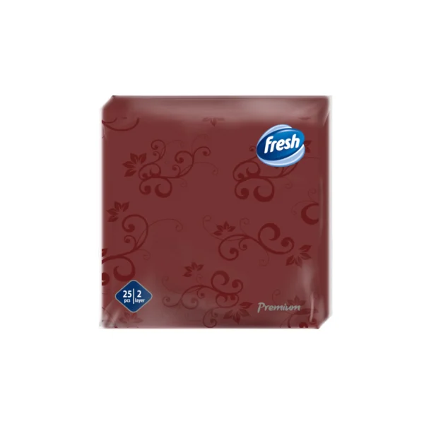 Fresh salvete dekor premium Bordo 25/1