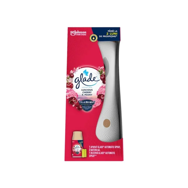 Glade automatic sprej - Cherry&Peony 269ml - baza
