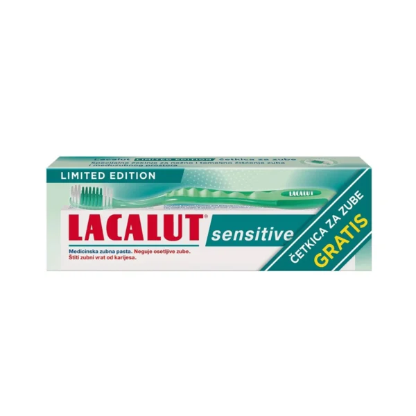 Lacalut pasta Sensitive 75ml + Četkica za zube Green
